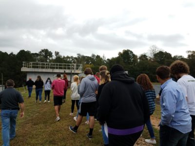 Parkwood High School students visit a Wastewater Treatment Plant in Lancaster, SC.
