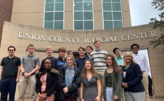 CHS Students in front the Union County Judicial Center