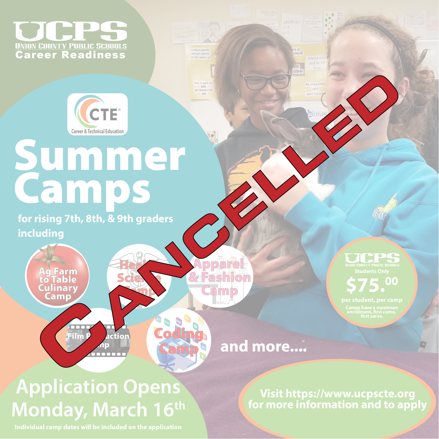 CTE Summer Camps for 2020 have been cancelled Union County Public